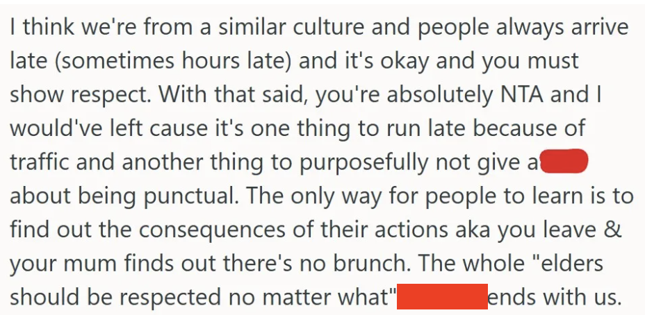 Screenshot 2025 03 21 at 1.38.01 PM Man Was Visiting His Home Country And Wanted To Go Out To Lunch With His Family, But While He Arrived At The Restaurant Early, The Rest Of His Family Was Very Late
